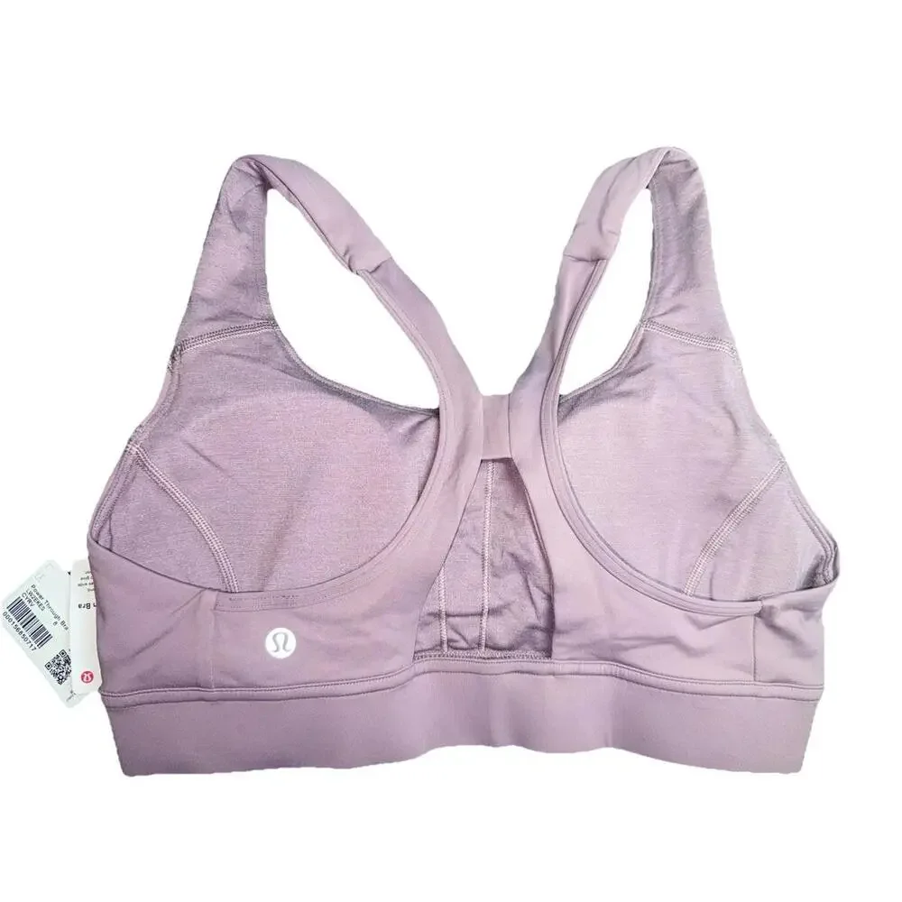 Lululemon Power Through Bra Size 8 Cyber Violet/Lavender Lux( CYRV) Med Support